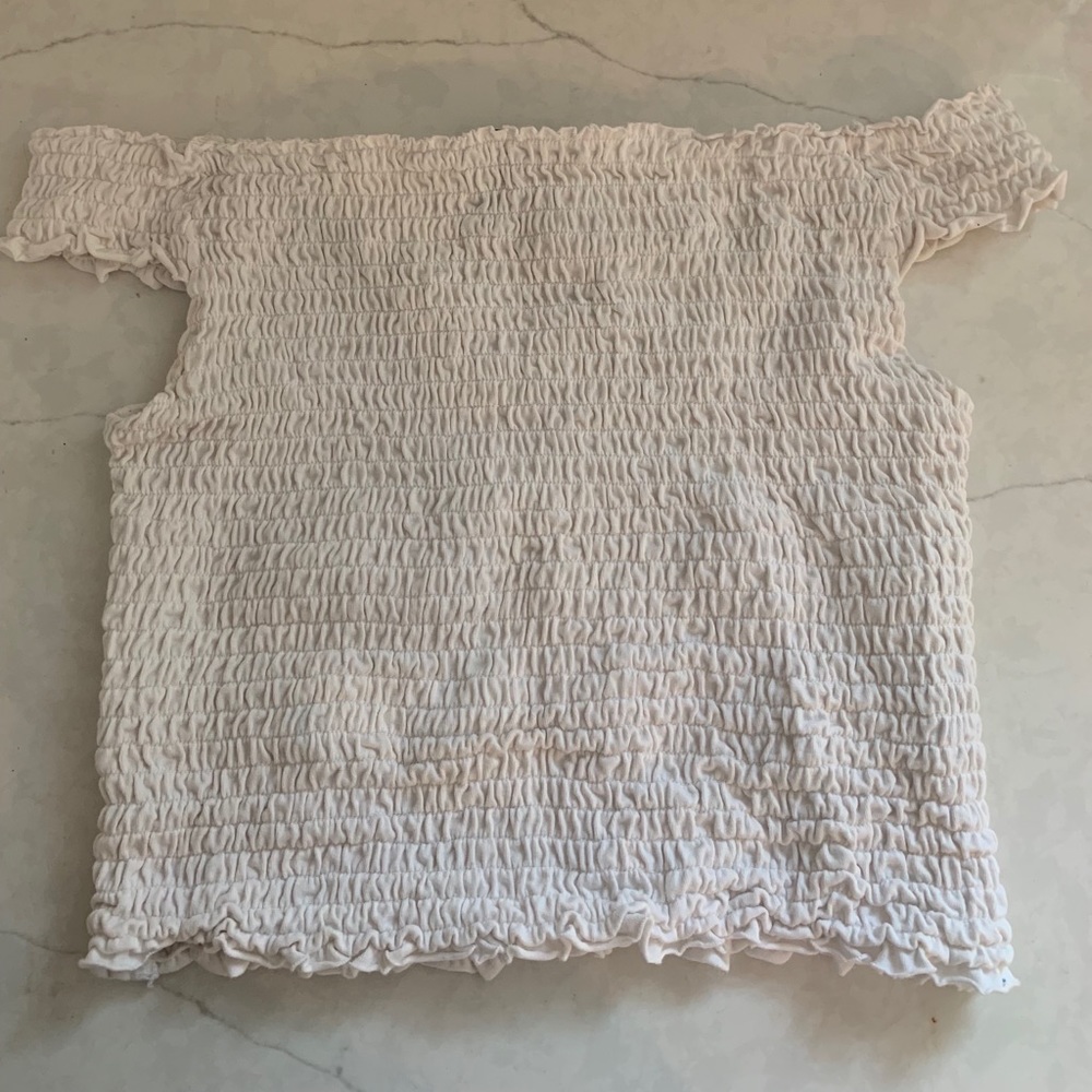 Forever 21 white off shoulder crop top